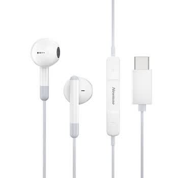 纽曼 (Newmine) XLT10 typec耳机线控音乐手机模拟耳机type-c版半入耳式有线耳机  白色