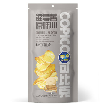 可比克 滋享薯原味 薯片 零食休闲食品 90g