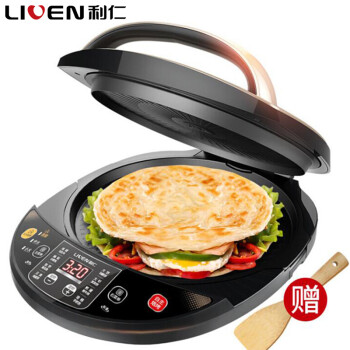 利仁（Liven）电饼铛家用双面加热可拆洗加深烤盘煎饼烙饼锅煎烤机LR-D3020A(美猴王)