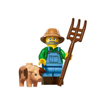 71011儿童拼装积木玩具 人仔大小4cm左右 农民 农夫开口袋(内含一个人