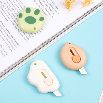 天色 迷你随身美工刀 拆件拆快递小刀开箱刀学生美术裁纸刀小号可爱随身刀子文具 TS-2712 粉色小鸟