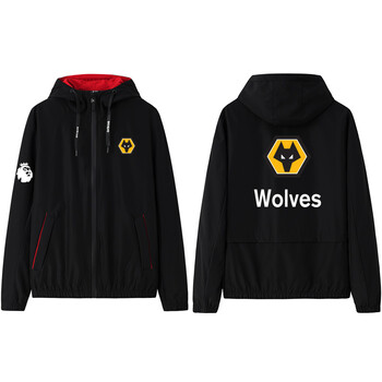 宝凡柏狼队俱乐部运动球迷英wolves夹克外套粉丝周边黑红薄款xl