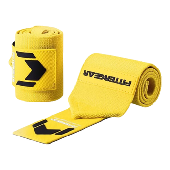 FITTERGEAR执炼健身护腕男卧推护手腕举重力量训练防扭伤运动绷带 黄色一对