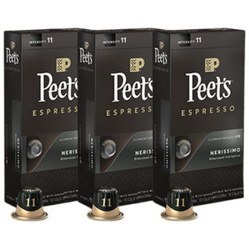 皮爷咖啡皮爷peets胶囊咖啡30颗装（强度11*3浓黑布蕾）法国进口【新】