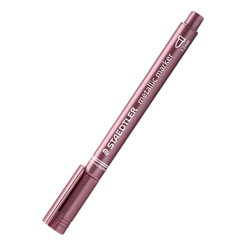 施德楼（STAEDTLER）金属色记号笔 红色1-2mm速干勾线马克笔 学生手账贺卡请帖签名笔单支装8323-232