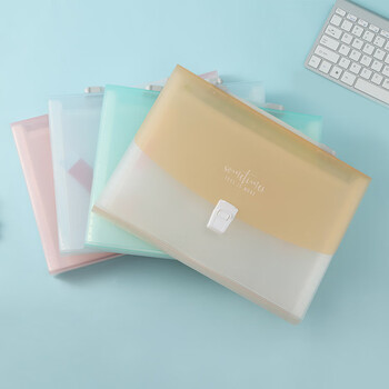 晨光（M&G）A4/13格文件包办公手提风琴包资料包学生试卷分类包颜色随机AWTN1770单个装