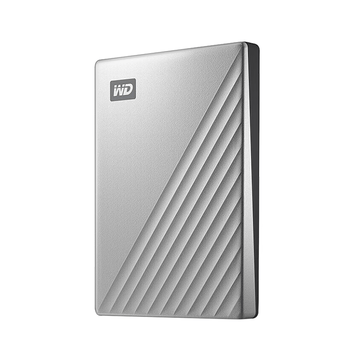 西部数据（WD）移动硬盘4TB type-c Ultra系列 2.5英寸 银 机械硬盘 笔记本电脑外接加密兼容Mac 大容量家庭存储