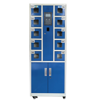 虎牌智能手机充电柜存放柜密码指纹解锁10门 144*55*36cm