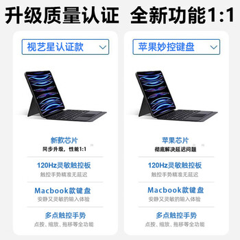 视艺星【2025新款】iPad妙控键盘Air4/5/6/7平板保护套ipad7/8/9适用苹果Pro11/13寸mini7触控悬浮键盘 iPadPro2024版13寸专用款【白色】