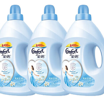 金纺柔顺剂 清新柔顺(3KG+400G)*3瓶 柔软舒适 护形护色