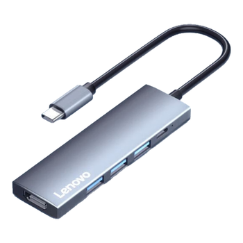 联想（Lenovo）Type-C扩展坞USB分线器USB转换器HDMI转接拓展坞4K30hz投屏扩展PD快充适用手机平板小新笔记本电脑