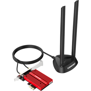 COMFAST AX210PLUS无线网卡WiFi6双频千兆PCI-E内置无线网卡5374M+蓝牙5.3二合一无线网络wifi接收器