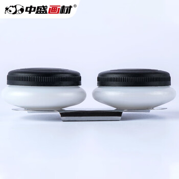 中盛画材 F302油壶单头油画颜料调色油带盖子双头密封盖绘画双口油画调色壶调色器皿易携带写生绘画美术工具美术写生