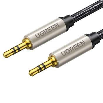绿联AUX音频线 3.5mm公对公镀银车载音响连接线  笔记本电脑手机耳机头戴式音响箱转换对录线1米 40779