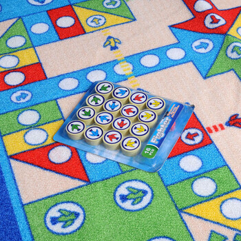 捷成 儿童地毯 飞行棋游戏毯 客厅卧室儿童房地毯爬 防滑除尘/ 飞行棋 1000MMx1300MM