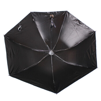 天堂伞 爱情神话黑胶防紫外线三折铅笔晴雨伞 莲色 33198E