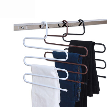 
                                                            【加粗款】品纳 s型裤架挂裤子围巾架 衣服架 挂衣晾衣架 黑色                