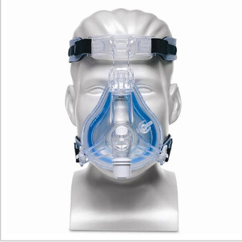 飞利浦呼吸机面罩 呼吸机鼻罩 口鼻罩 蓝硅胶-