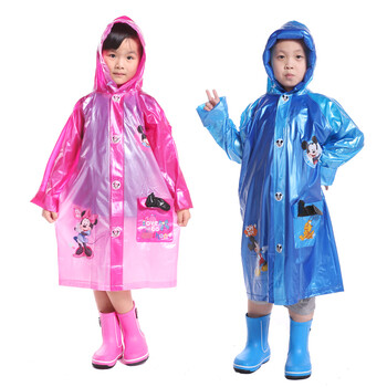 迪士尼儿童雨衣背囊式儿童雨披雨衣卡通学生雨衣卡通雨衣 迪士尼雨衣米奇 L