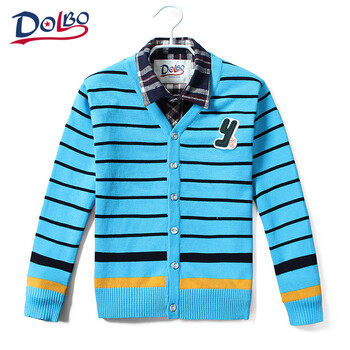 动力宝2014春秋新款青少年<em>开衫毛衣</em> 中大<em>男童</em>
