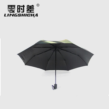 零时差创意全自动雨伞女士太阳伞防紫外线 精品油画伞 黑胶遮阳伞超强防晒自开自收折叠晴雨两用 外层铁塔图案_内层黑胶