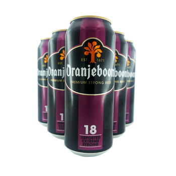 【京东配送】Oranjeboom橙色炸弹 荷兰进口18度劲爆啤酒6罐*500ml礼盒装