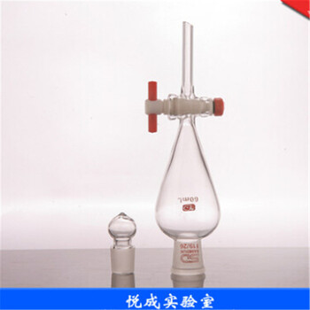 玻璃仪器 具四氟塞 梨形分液漏斗 60ml_ 1折现价40元