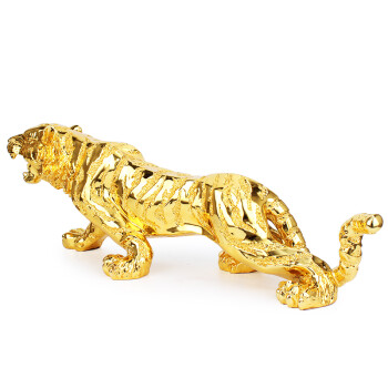 老虎金钱豹欧式摆件镀金工艺品摆设家居办公桌汽车装饰品 75CM特大号金色老虎