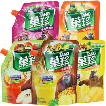 亿滋卡夫菓珍果珍饮料冲饮 400gx3袋 组合口味