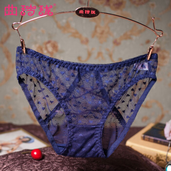 内衣 女式内裤 曲玲珑 曲玲珑 青春少女漏毛性感蕾丝网纱镂空透明低腰