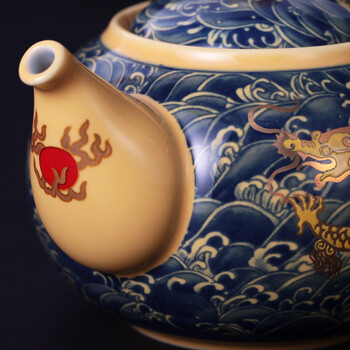 盛世昌南 功夫陶瓷茶具套装 黄帝龙十一件套功夫茶具 景德镇高温陶瓷