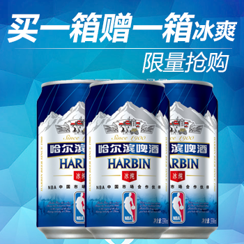 Harbin 哈尔滨 冰纯啤酒 330ml*24听