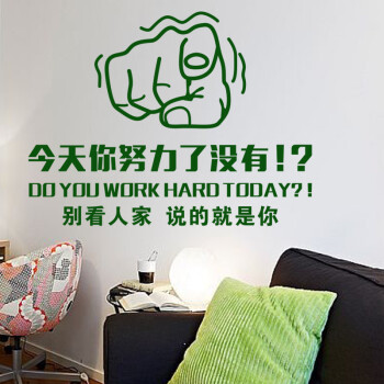 
                                        喜艾林 精雕文字书房学校学生寝室标语墙贴纸 企业文化公司装饰贴纸 励志标语 F 企业文化贴 黑色说的就是你 小号                