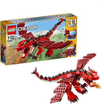 乐高 (LEGO) LEGO Creator 创意百变系列 红色巨怪 31032 积木儿童益智玩具(3合1系列 三种拼法）
