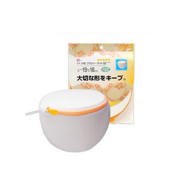 
                                        日本家用全自动洗衣机里清洗专用加厚文胸罩洗衣袋 大号护洗网袋子机洗护内衣服脱水防变形细网兜洗衣带套装 直径19cm高18cm单枚装                