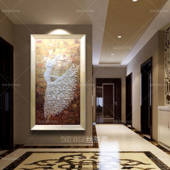 
                                        丝蒂奇SIDIQI玄关手绘欧式油画抽象挂画现代家居走廊壁炉时尚装饰有框画竖版酒店壁画芭蕾舞 欧式香槟外框 宽70*高130                