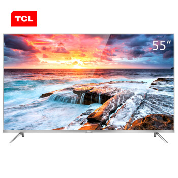 TCL 55A660U 55英寸4K金属纤薄64位30核HDR智能LED液晶平板电视（银）