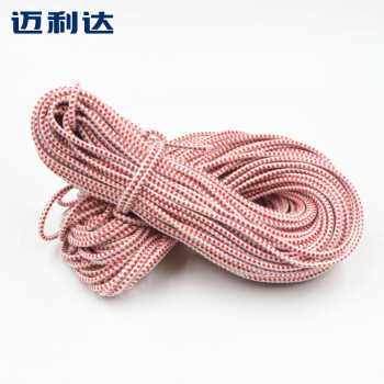 
                                        迈利达红白圆松紧带细弹力带 圆松紧带5米                