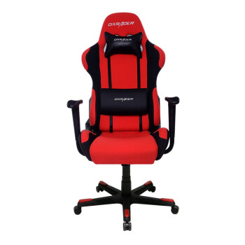 迪锐克斯（DXRACER）F01电脑椅子 可转办公椅 人体工学椅 电竞椅 红黑 游戏椅子