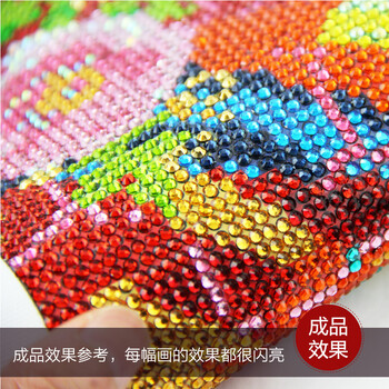 钻石绣新款婚庆5D水晶圆钻DIY贴钻十字绣精准印花格子卡通人物浪漫婚礼卧室挂画 浪漫婚礼2