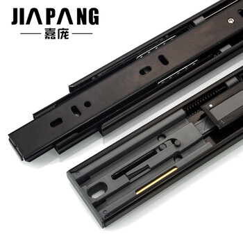 嘉庞jiapang抽屉轨道 抽屉滑道 橱柜导轨三节轨导轨静音滑轨 20寸