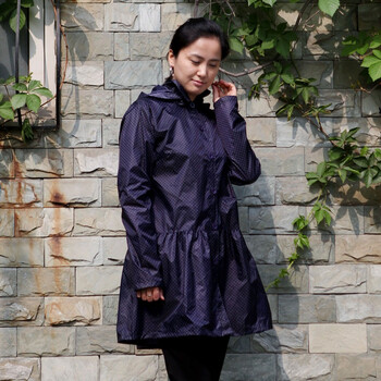 Homix 女士时尚波点娃娃款雨衣 独奏童话