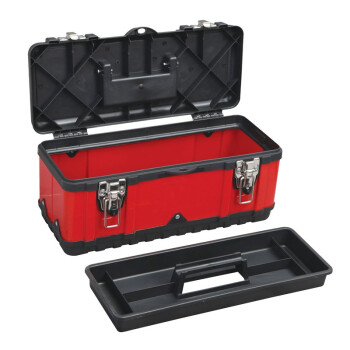 通润（TORIN）TRJF-3016N 塑料铁皮工具箱 收纳箱 便携式工具箱 维修工具箱 工具箱
