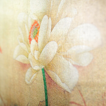 吉祥家 新中式银箔画 小池图 荷花蜻蜓壁挂装饰画简约墙饰创意家居玄关画无框画客厅挂画Z 小池图80*80cm