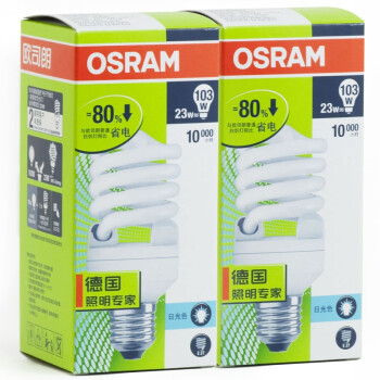 
                                        
                                        OSRAM欧司朗超值星螺旋节能灯23W日光色E27两支装                