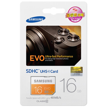 
                                三星（SAMSUNG）16GB UHS-1 Class10 SD存储卡（读速48Mb/s ）升级版            