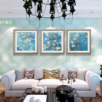 匡裕现代客厅装饰画餐厅挂画拼套壁画房间花卉电配表箱沙发背景墙画有框画风 17号图-樱桃花 64cm*64cm