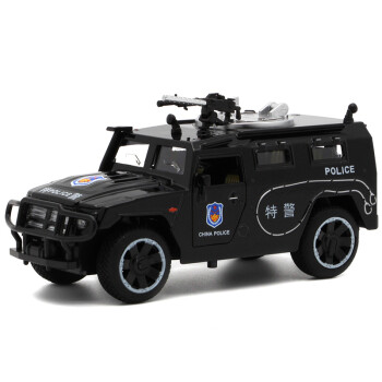 double 儿童玩具1:32俄罗斯虎式特警防爆装甲车 警车军车合金汽车模型