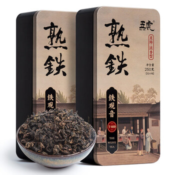 安溪铁观音茶叶 炭焙浓香型铁观音 乌龙茶茶叶500克 五虎熟铁t660图片