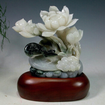 涵韵珠宝艺独山玉摆件精品大师作品荷花 荷韵 工厂直供